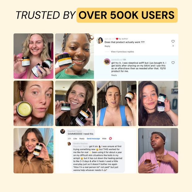 Customer photo and message about Dry + Reactive Skin Daily Care Bundle